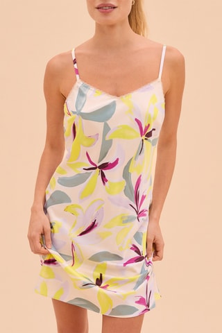 Slipdress Iris - Ecru en Geel