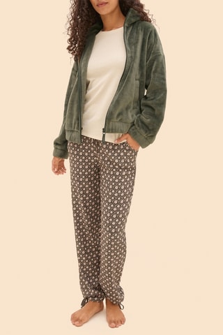 3-delige pyjamaset Herbiers - Wit en Kaki