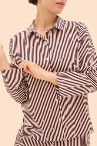 Pyjamablouse Minimal - Bruin