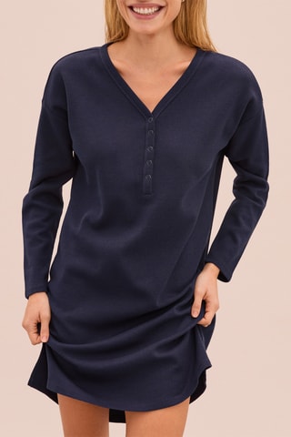 Nachthemd Alvéole - Marineblauw