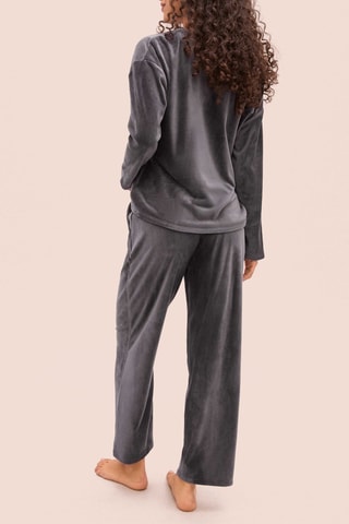 Velours Pyjamabroek Byron - Donkergrijs