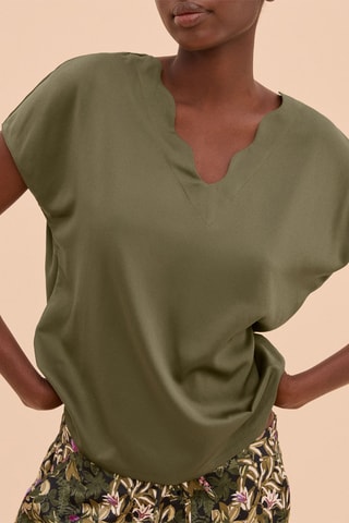 Pyjamashirt Blossom - Kaki