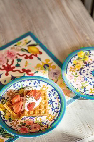 Assiette à dessert Flower & Lemon - 21,5 cm