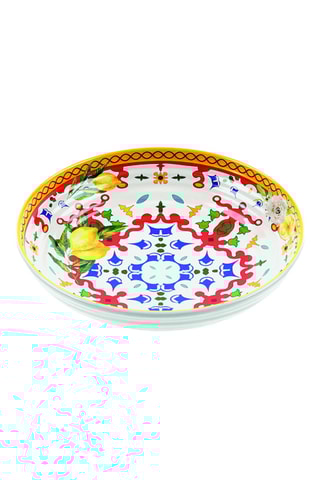 Assiette creuse Flower & Lemon- 21,5 cm