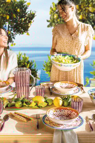 Assiette creuse Flower & Lemon- 21,5 cm