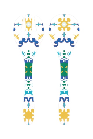 2 couverts à salade Flower & Lemon - 28 x 7,6 x 1,5 cm