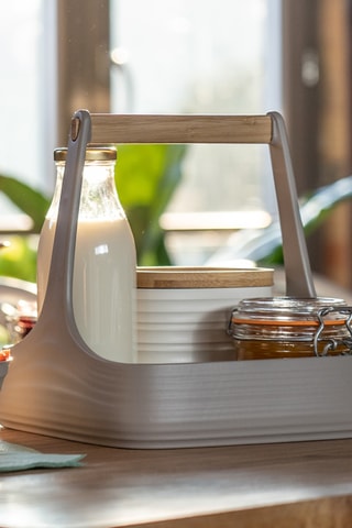 Organiseur de table en bois Tierra - 22,5 x 22 x 22 cm