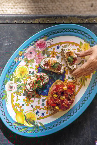 Plateau Flower & Lemon - 35,5 x 25,5 x 3 cm