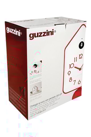 Horloge murale Home - 37 x 9,8 x 18,8 cm - Blanc et rouge