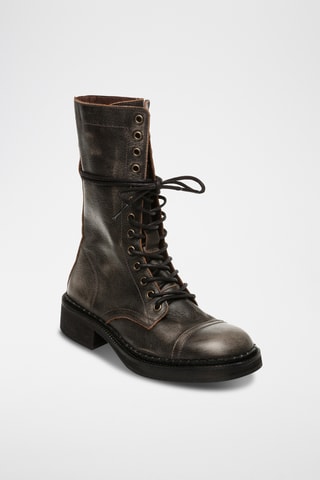 Botas de piel - Marrón oscuro