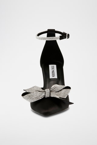 Zapatos de satén de tacón - Negro