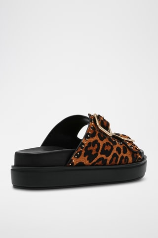 Sandalias de nobuk con plataforma - Marrón