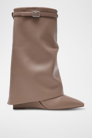 Botines de cuña Shocker - Topo