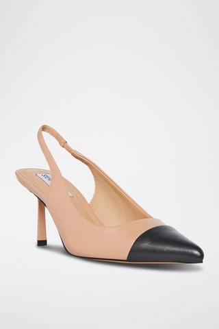 Zapatos de piel de tacón Kling - Negro y crudo