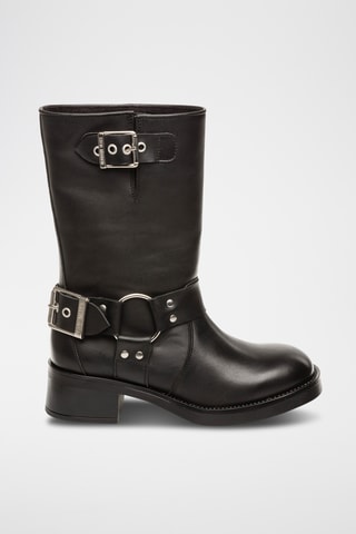 Botines de piel Blessing - Negro