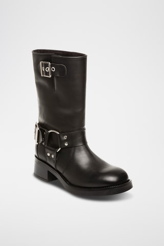 Botines de piel Blessing - Negro