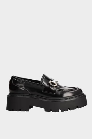 Mocasines de piel de charol con plataforma Occupy - Negro
