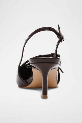Zapatos con brillo de tacón Liana - Marrón oscuro