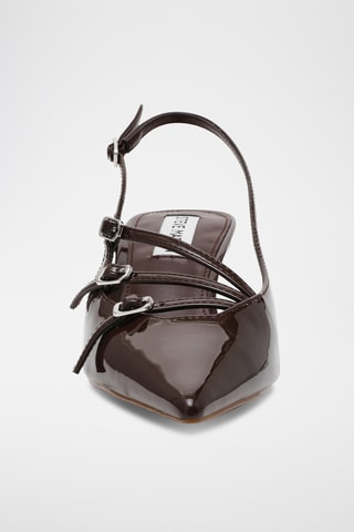 Zapatos con brillo de tacón Liana - Marrón oscuro