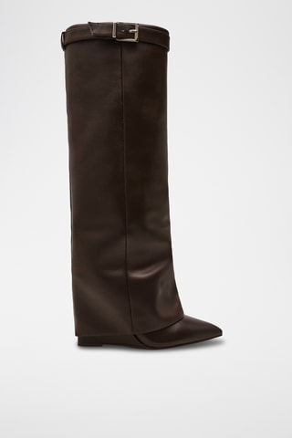 Botas de piel Corenne - Marrón