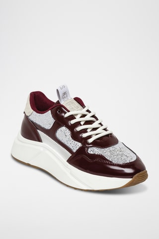 Zapatillas de piel con plataforma Starlyn - Burdeos