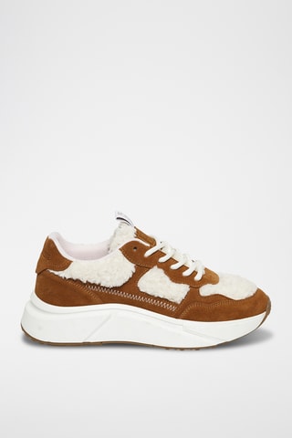 Zapatillas de piel con plataforma Starlyn - Camel