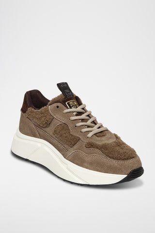 Zapatillas de piel con plataforma Starlyn - Topo