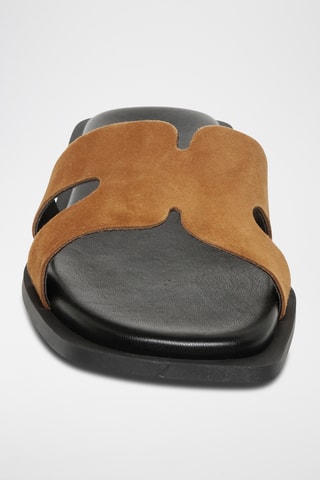 Sandalias de nobuk Sofia - Camel