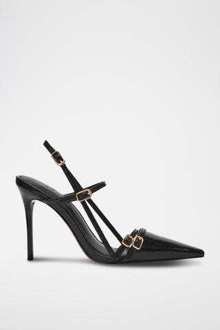 Zapatos con brillo de tacón Deagan - Negro