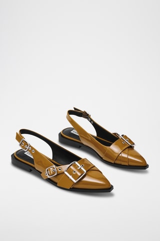 Bailarinas con brillo Grezly - Verde oliva