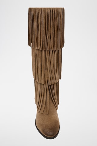 Botas de piel Spur - Topo