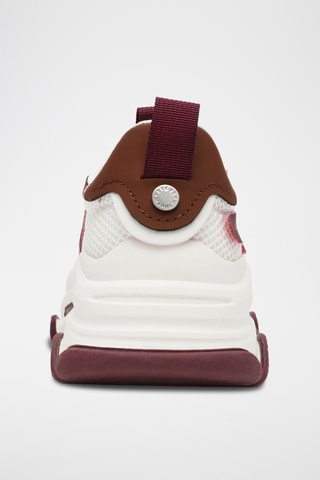 Zapatillas con plataforma Possession-E - Blanco y burdeos