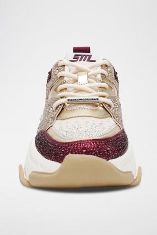 Zapatillas con plataforma Privy - Burdeos y dorado