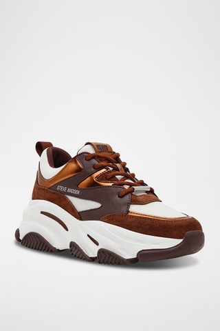 Zapatillas con plataforma Progressive - Camel y blanco