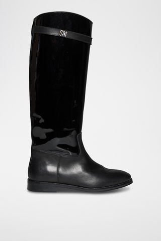 Botas de piel Novi - Negro