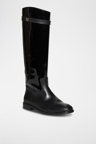 Botas de piel Novi - Negro