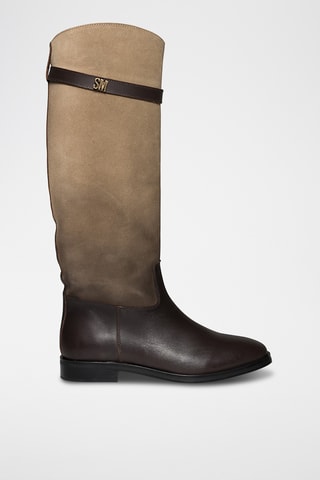 Botas de piel Novi - Negro