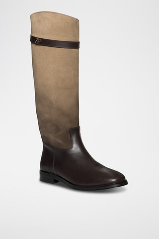 Botas de piel Novi - Negro