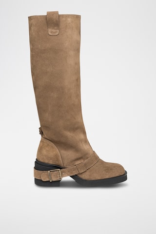 Botas de nobuk Aletta - Topo