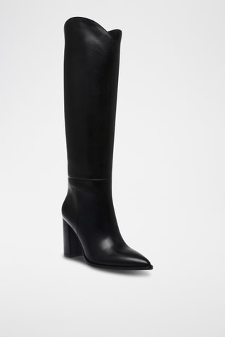 Botas de piel Bixby - Negro