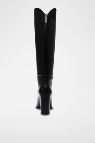 Botas de piel Bixby - Negro