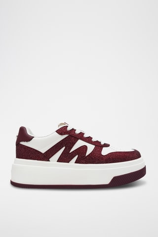 Zapatillas con plataforma Dynamo-R - Blanco y burdeos