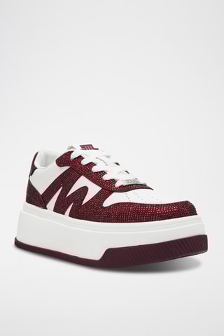 Zapatillas con plataforma Dynamo-R - Blanco y burdeos