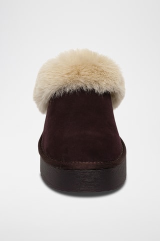 Sandalias de nobuk forradas Snow - Marrón oscuro