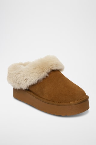 Sandalias de nobuk forradas Snow - Camel