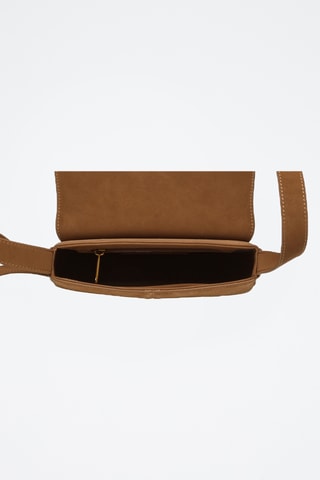 Bandolera de nobuk Bklare - Marrón claro