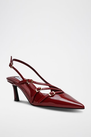 Zapatos con brillo de tacón - Rojo