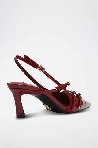 Zapatos con brillo de tacón - Rojo