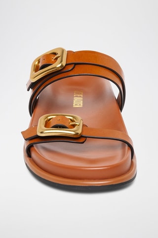 Sandalias de piel - Camel