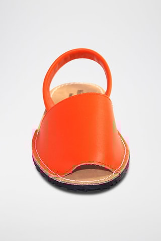 Sandálias Avarca de couro - Laranja